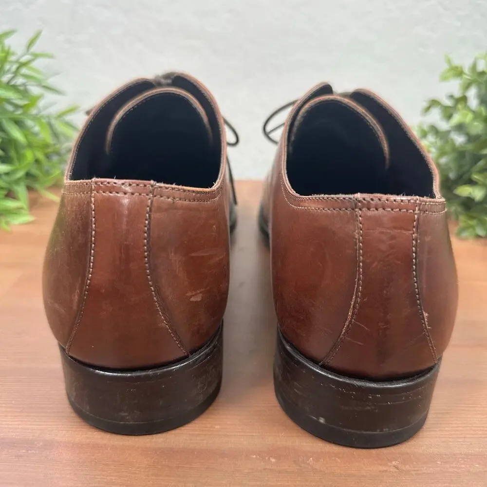 To Boot New York Men's Bandon Brown Leather Cap Toe Oxfords Shoes Size 8.5